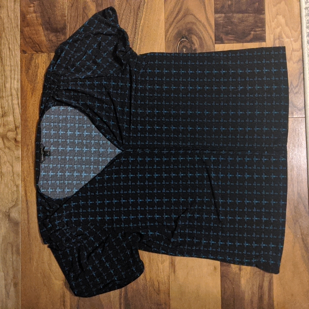 Matte jersey gathered shoulder top L